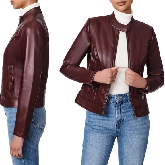 EUC Bernardo Cropped Women’s Faux Leather Jacket - Picture 5 of 16